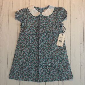 NWT Floral Blue and Red Kids Dress